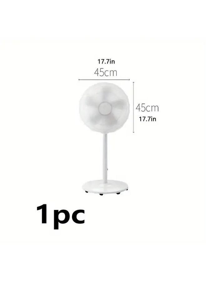 White Round Fan Cover Waterproof Dustproof for Electric Fans Commercial Cleaning - Image 3